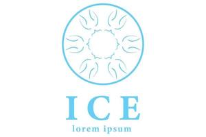 création d'icône logo cristal glace vecteur