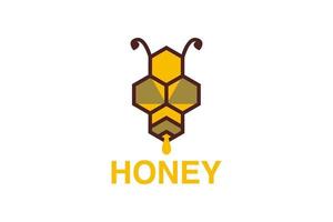 création d'icône logo miel abeille
