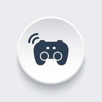 icône de manette de jeu, contrôleur de jeu sans fil, jeu, illustration vectorielle vecteur