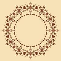 bordure décorative circulaire. ornement floral ovale. cadre circulaire. ornement pour la décoration de cartes et d'invitations.
