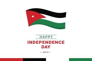 jour de l'indépendance de la jordanie vecteur