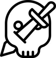 illustration vectorielle d'épée de crâne sur fond.symboles de qualité premium.icônes vectorielles pour le concept et la conception graphique. vecteur
