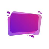 modèle de bannière moderne rectangle dégradé violet abstrait vecteur