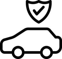 illustration vectorielle de protection de voiture sur fond. symboles de qualité premium. icônes vectorielles pour le concept et la conception graphique. vecteur