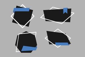 ensemble de bannières de réduction avec un concept simple sous la forme d'un rectangle, d'un pentagone, d'un quadrilatère et d'un résumé