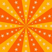 fond transparent de faisceau starburst orange vecteur
