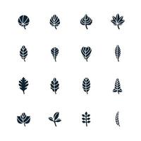 icônes de feuilles pour le motif vecteur