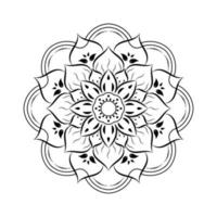 motif floral de mandala noir et blanc, éléments décoratifs vintage, fond de mandala vecteur