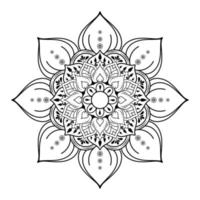 motif floral de mandala noir et blanc, éléments décoratifs vintage, fond de mandala vecteur