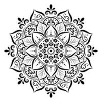 conception de modèle de mandala avec dessiné à la main, motif oriental de mandala de vecteur, design unique avec fleur de pétale. concept de détente et de méditation pour le livre de logo de page vecteur