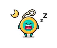 illustration de personnage yoyo dormir la nuit vecteur