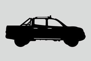 illustration de véhicule de silhouette de voiture de camionnette. vecteur