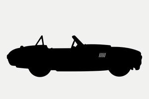 illustration de véhicule de silhouette de voiture de sport décapotable. vecteur
