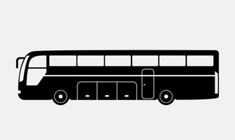 illustration de silhouette de véhicule de transport de bus vecteur