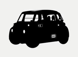 illustration de véhicule de silhouette de voiture électrique. vecteur