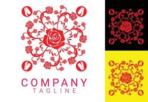 fleur nouveau modèle de conception de logo et icône vecteur