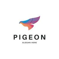vecteur de logo moderne dégradé de pigeon