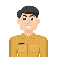 agent du gouvernement thaïlandais en vecteur plat simple. icône ou symbole de profil personnel. illustration vectorielle de personnes concept.