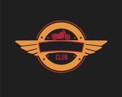 modèle de logo de club de moto moderne vecteur