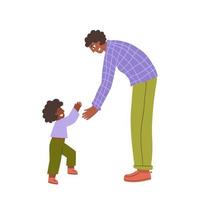 mère tient un enfant. passer du temps avec l'enfant. illustration vectorielle illustration dessinée à la main vecteur