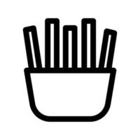 icône de frites vecteur