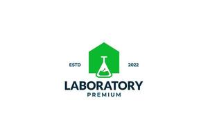 modèle de vecteur de conception de logo de laboratoire de verre plat