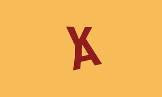 alphabet lettres initiales monogramme logo ay, ya, y et a vecteur