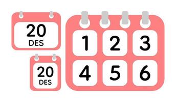 calendrier. illustration vectorielle de conception web plat. vecteur