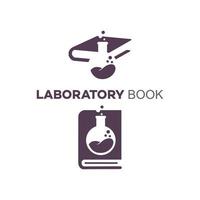 tube laboratoire livre recherche chimie science école éducation logo vecteur