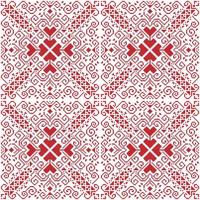 motif ethnique carré harmonieux, motif vectoriel inspiré de la broderie pour vêtements de mode, textile, tissu, fond de décoration.