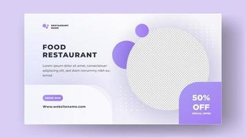 modèle web de paysage alimentaire avec modèle de vecteur de conception moderne vecteur premium