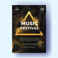 modèle de flyer affiche festival de musique premium modèle eps vectoriel