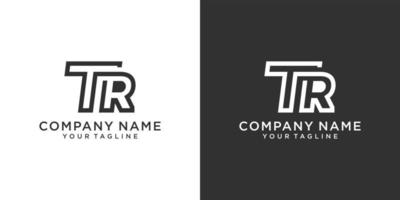 vecteur de conception de logo de lettre initiale tr ou rt.