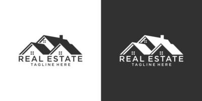 concept de conception de vecteur de logo de toit et de maison. logo immobilier.