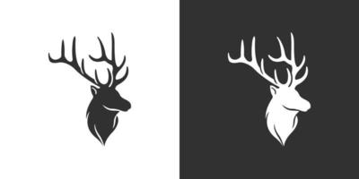 modèle de logo tête de cerf icône vecteur illustration design