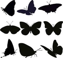 papillon silhouette fond vecteur