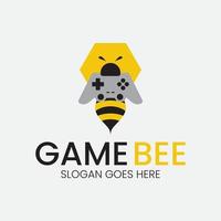 logo et symbole d'abeille en nid d'abeille image vectorielle vecteur