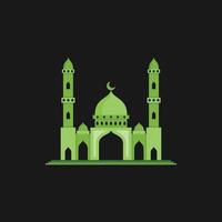 icône de la mosquée. illustration de la mosquée. logo de la mosquée. symbole de la mosquée du ramadan kareem. signe simple de vecteur de mosquée.