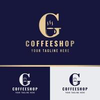 lettre g café logo vecteur
