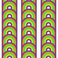 motif géométrique abstrait sans couture avec rayures arc-en-ciel colorées dans le style rétro des années 70, 80. couleurs acides. illustration vectorielle moderne vecteur