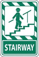 Signe d'escalier sur fond blanc vecteur