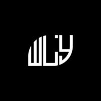 création de logo de lettre wly sur fond noir. wly concept de logo de lettre initiales créatives. conception de lettre wly. vecteur