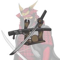 vecteur de guerrier samouraï