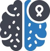 illustration vectorielle de cancer du cerveau sur fond.symboles de qualité premium.icônes vectorielles pour le concept et la conception graphique. vecteur