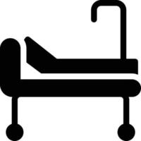 illustration vectorielle de lit d'hôpital sur fond. symboles de qualité premium. icônes vectorielles pour le concept et la conception graphique. vecteur