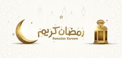 carte de voeux islamique ramadan kareem mubarak en vecteur de calligraphie arabe. typographie vectorielle ramadan kareem. illustration vectorielle de vacances ramadan. calligraphie du ramadan dans l'art islamique.