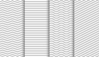 ensemble élégant de motifs géométriques minimaux blancs et propres. illustration vectorielle vecteur