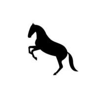 logo cheval noir sur fond blanc vecteur