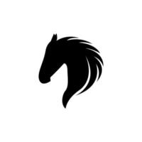 logo cheval noir sur fond blanc vecteur