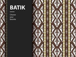 ethnique batik vecteur indonésien modèle sans couture ancien textile abstrait plat culture art